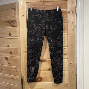 Women's Black Speckled Leggings Sweaty Betty Size 8
